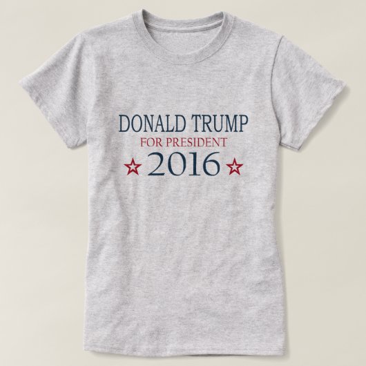 Donald Trump voor President 2016 T-shirt (Design voorkant)