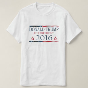 Donald Trump voor President 2016 USA FLag T-shirt