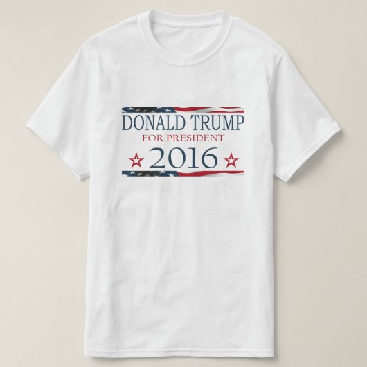 Donald Trump voor President 2016 USA FLag T-shirt (Design voorkant)