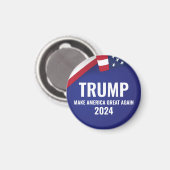 Donald Trump voor President 2024 Magneet (Voorkant / Achterkant)