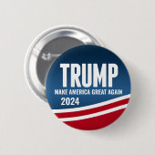 Donald Trump voor President 2024 - Modern Swoop Ronde Button 5,7 Cm (Voorkant /achterkant)