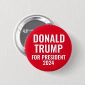 Donald Trump voor President 2024 Pinback Button (Voorkant /achterkant)