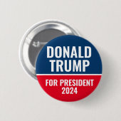 Donald Trump voor President 2024 Pinback Button (Voorkant /achterkant)