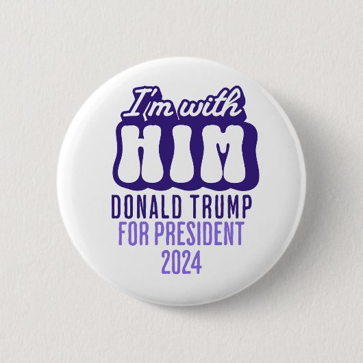 Donald Trump voor president 2024 Ronde Button 5,7 Cm (Voorkant)