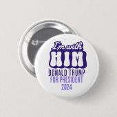 Donald Trump voor president 2024 Ronde Button 5,7 Cm (Voorkant /achterkant)