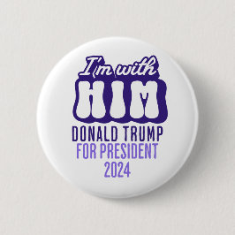 Donald Trump voor president 2024 Ronde Button 5,7 Cm