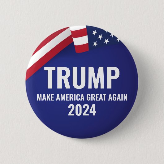 Donald Trump voor President 2024 Ronde Button 5,7 Cm (Voorkant)
