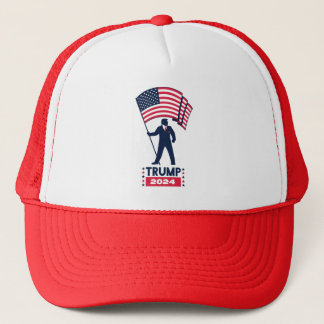 Donald Trump voor President 2024 Verkiezingen Logo Trucker Pet