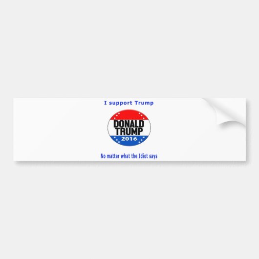 Donald trump voor president bumpersticker (Voorkant)