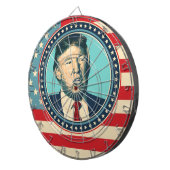 donald trump voor president dartbord (Voorkant Rechts)