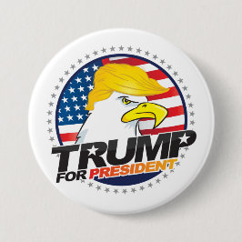 Donald Trump voor President Eagle Hair Button