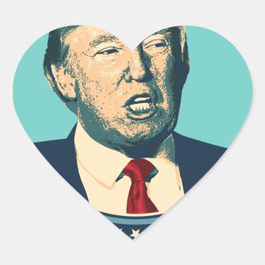 donald trump voor president hart sticker (Voorkant)