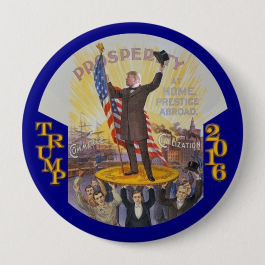 Donald Trump voor President in 2016 Ronde Button 4,0 Cm (Voorkant)