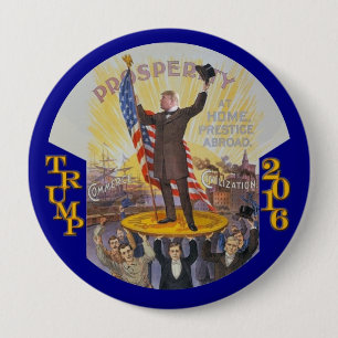 Donald Trump voor President in 2016 Ronde Button 4,0 Cm