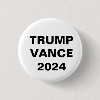 Donald Trump voor President JD Vance VP 2024 Ronde Button 3,2 Cm