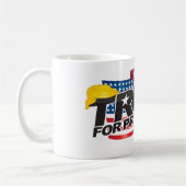 Donald Trump Voor President (met haar) Mok (Links)