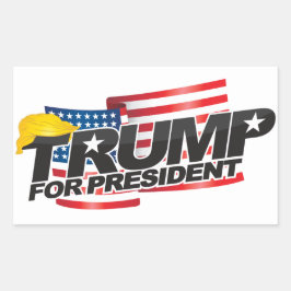 Donald Trump Voor President (met haar) Sticker