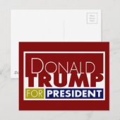 Donald Trump voor President V1 Briefkaart (Voorkant / Achterkant)