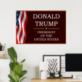 Donald Trump voor President V3 Poster (Thuiskantoor)