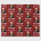 Donald Trump Vrolijk Kerstfeest Grappig Cadeaupapier (Vlak)