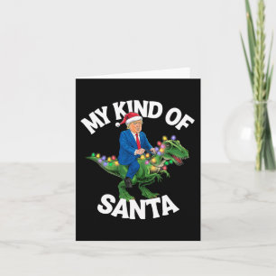 Donald Trump Vrolijke Kerstdinosaurus Xmas T-rex Kaart