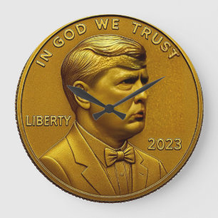 donald trump VS munt 1 cent Amerika Verenigde Stat Grote Klok