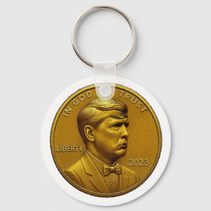 donald trump VS munt 1 cent Amerika Verenigde Stat Sleutelhanger
