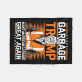 Donald Trump vuilnis Sinaasappel reflecterende vei Fleece Deken (Voorkant (Horizontaal))