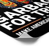 Donald Trump vuilnis Sinaasappel reflecterende vei Poster (Hoek)