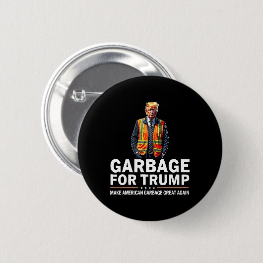 Donald Trump vuilnis Sinaasappel reflecterende vei Ronde Button 5,7 Cm (Voorkant /achterkant)