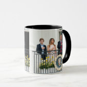 Donald Trump, W/Melania en Barron in het Witte Hui Mok (Voorkant rechts)