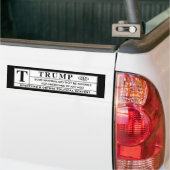 Donald Trump Warning Label Bumpersticker (Op Truck)