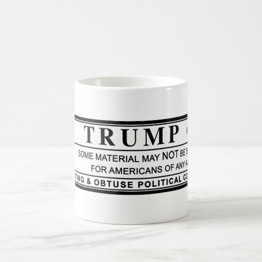 Donald Trump Warning Label Koffiemok (Center)