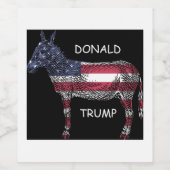 Donald Trump - Wat een ezel Wijn Etiket (Enkel label)