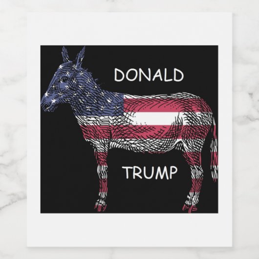 Donald Trump - Wat een ezel Wijn Etiket (Enkel label)