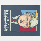 Donald Trump We zullen overcomb Fleece Deken (Voorkant (Horizontaal))