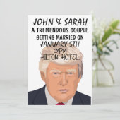 DONALD TRUMP WEDDING INVITATIONS PERSONALIZE KAART (Staand voorkant)