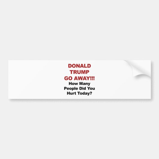 Donald Trump weggaan Bumpersticker (Voorkant)