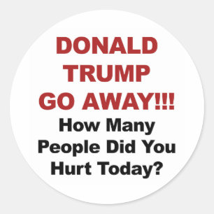 Donald Trump weggaan Ronde Sticker