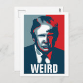 Donald Trump WEIRD Briefkaart (Voorkant / Achterkant)