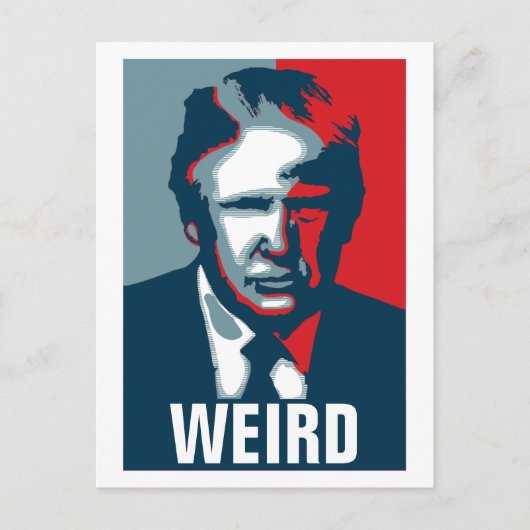 Donald Trump WEIRD Briefkaart (Voorkant)