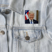 Donald Trump White House President Portrait Button (In situ)