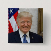 Donald Trump White House President Portrait Button (Voorkant)