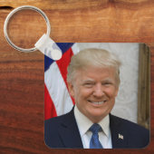 Donald Trump White House President Portrait Keycha Sleutelhanger (Voorkant)