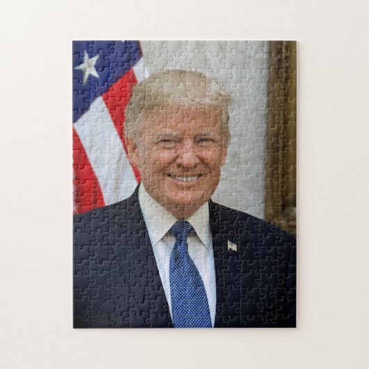 Donald Trump White House President Portret Legpuzzel (Verticaal)