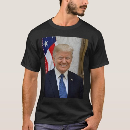 Donald Trump White House President Portret T-shirt (Voorkant)
