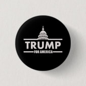 Donald Trump White House Ronde Button 3,2 Cm (Voorkant)