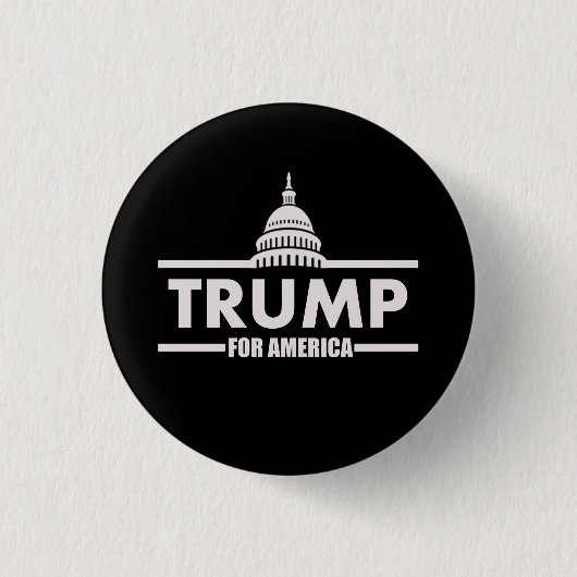 Donald Trump White House Ronde Button 3,2 Cm (Voorkant)