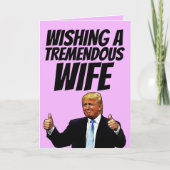 DONALD TRUMP WIFE BIRTHDAY-KAARTEN FEESTDAGEN KAART (Voorkant)