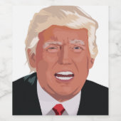 Donald Trump Wijn Sticker (Enkel label)